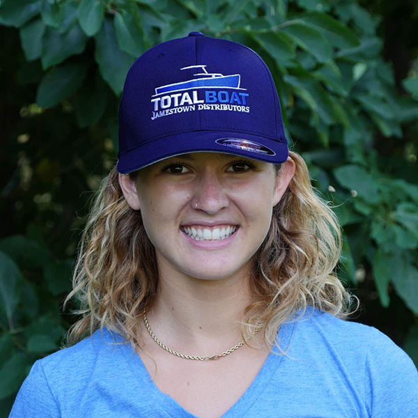 TotalBoat Flexfit Fitted Baseball Cap Front Navy