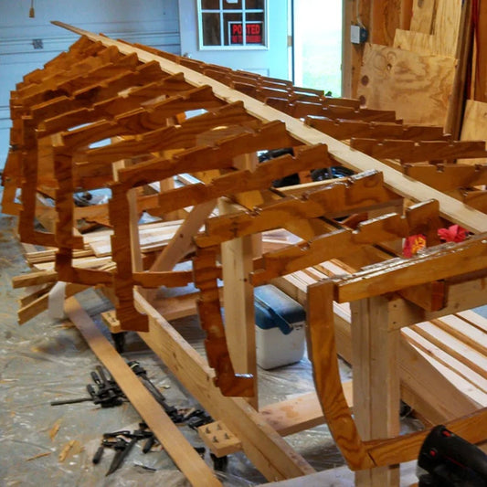 TotalBoat Traditional 5:1 Epoxy Resin Kit Resin used on a boat frame