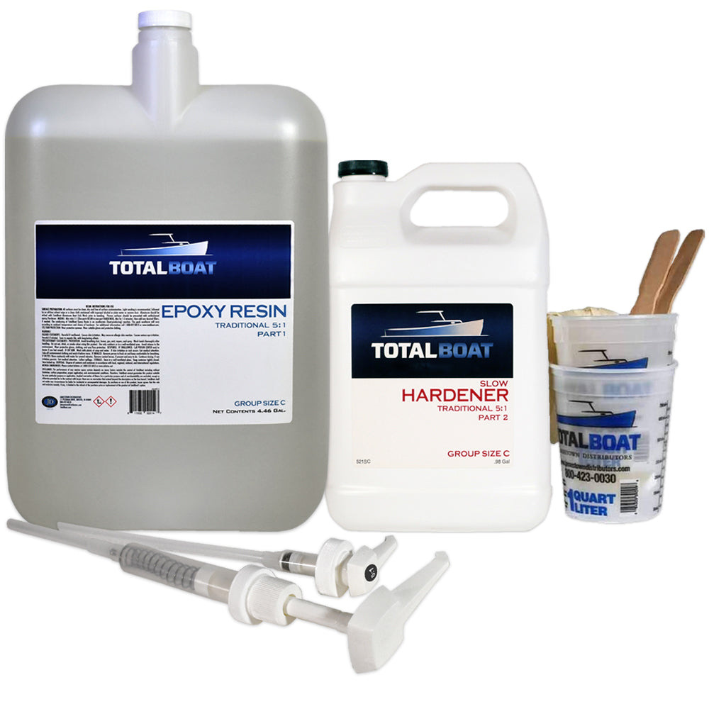5:1 Traditional Epoxy Resin 4.5 Gallon Kit with Slow Hardener