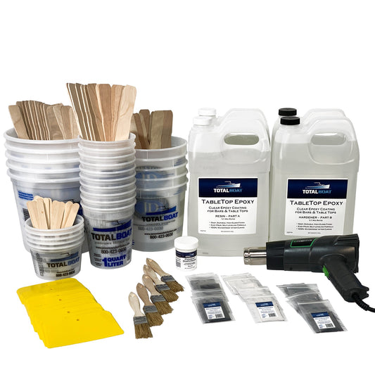 Epoxy White Marble Effect Countertop Kit 4 Gallon