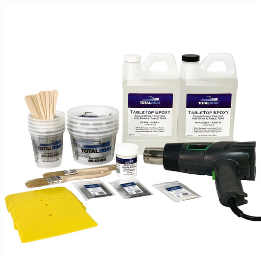 TotalBoat Epoxy White Marble Effect Countertop Kit Gallon