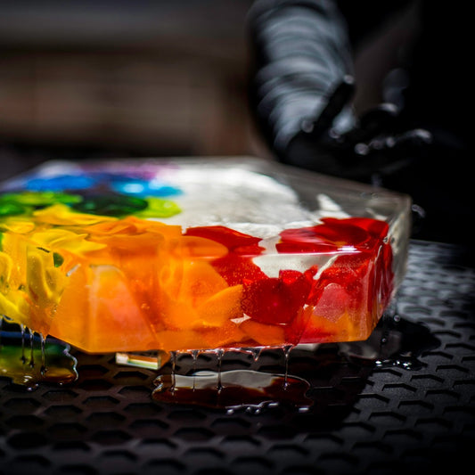 TotalBoat Table Top Epoxy used to create a colorful piece