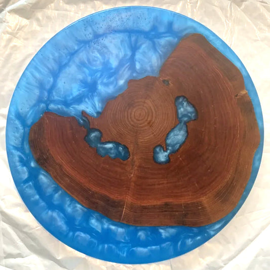 ThickSet Fathom Deep Pour Clear Casting Epoxy blue and brown art