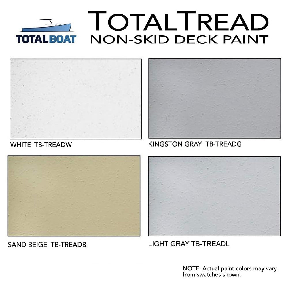TotalBoat TotalTread Non-Skid Marine Deck Paint Color Chart