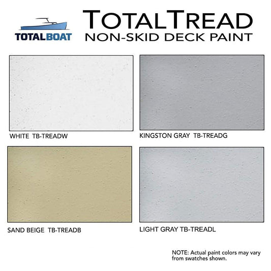 TotalBoat TotalTread Non-Skid Marine Deck Paint Color Chart
