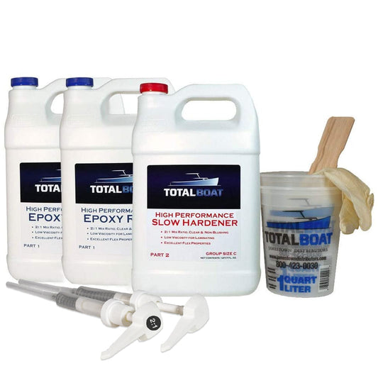 TotalBoat Clear High Performance Epoxy Kit 2 Gallon C Slow