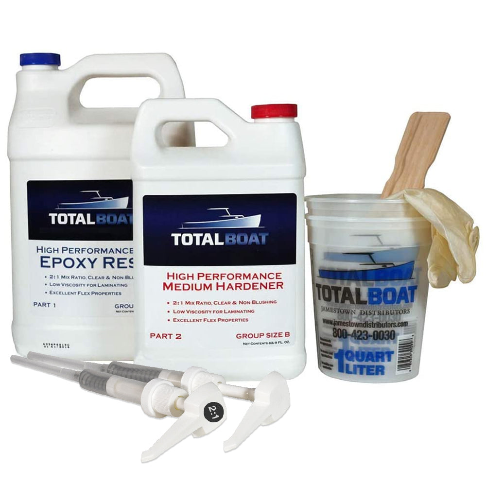 TotalBoat Clear High Performance Epoxy Kit Gallon B Medium