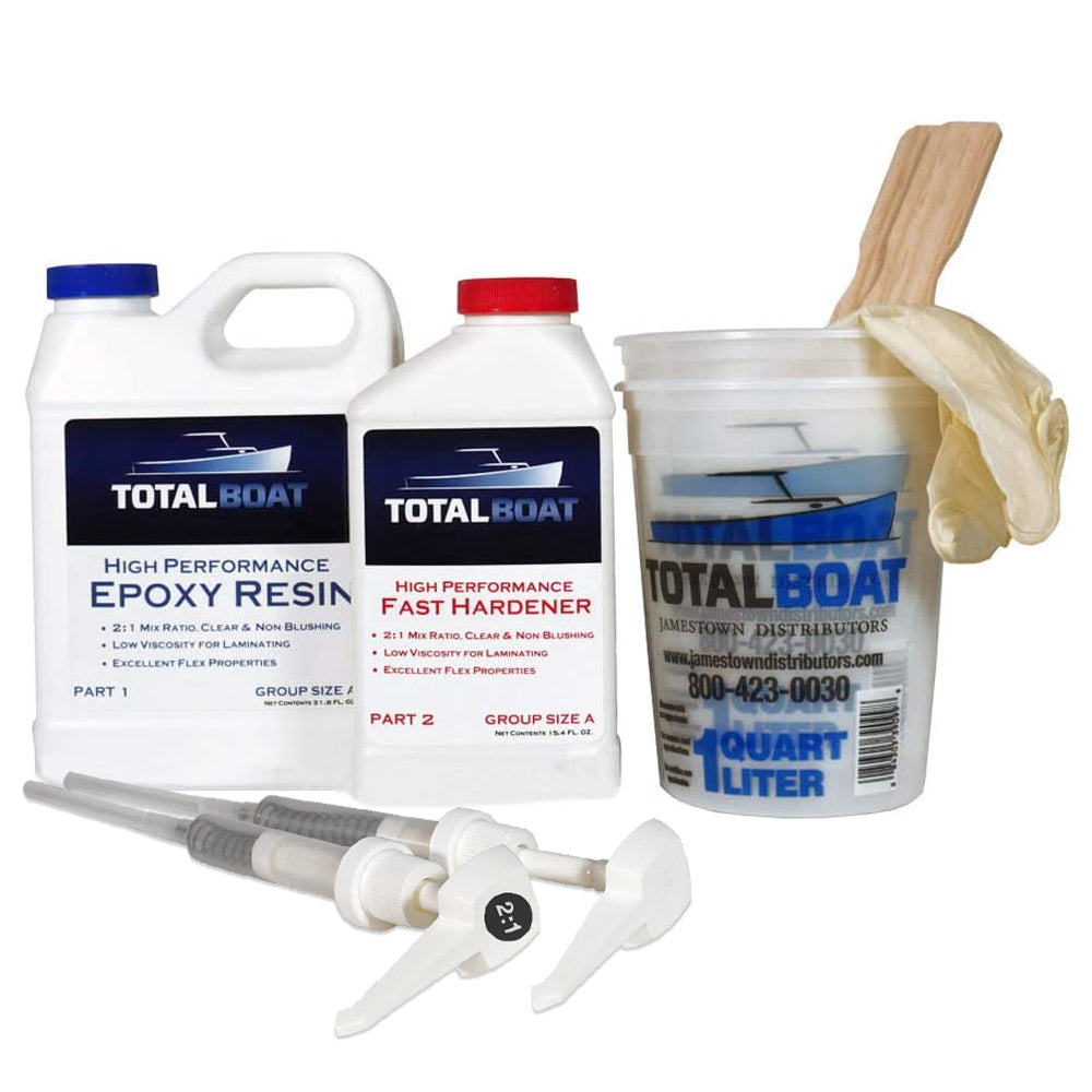 TotalBoat Clear High Performance Epoxy Kit Quart A Fast