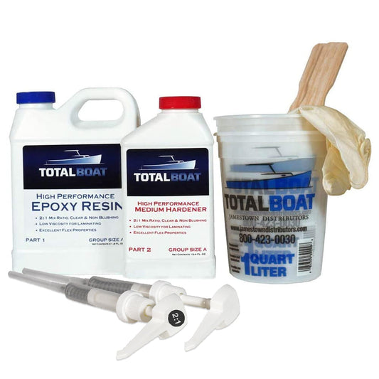 TotalBoat Clear High Performance Epoxy Kit Quart A Medium