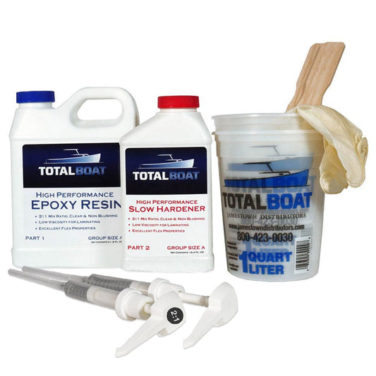 TotalBoat Clear High Performance Epoxy Kit Quart A Slow