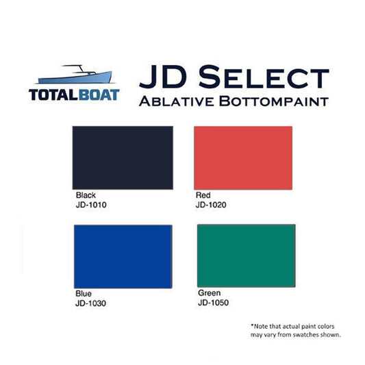 TotalBoat JD Select Water-Based Bottom Paint Color Chart