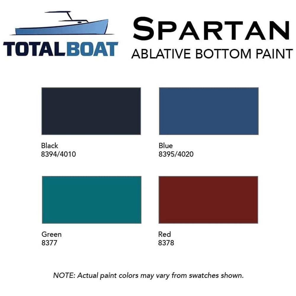 TotalBoat Spartan Multi-Season Antifouling Paint Color Chart